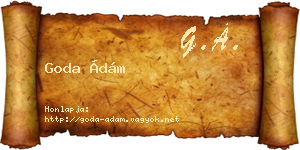 Goda Ádám névjegykártya
